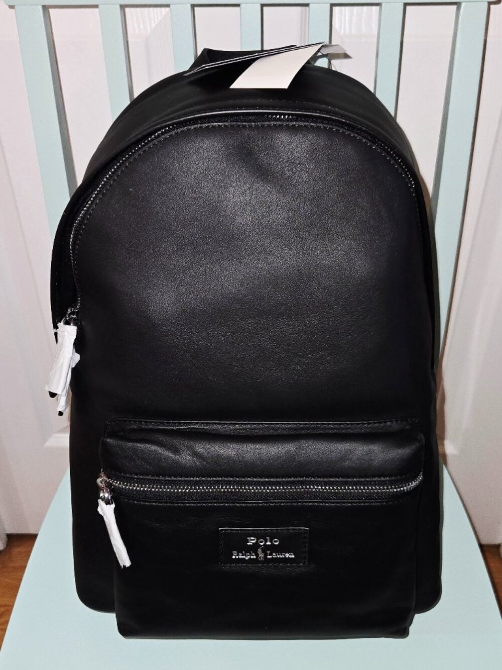 Polo Ralph Lauren Smooth Leather Logo Backpack